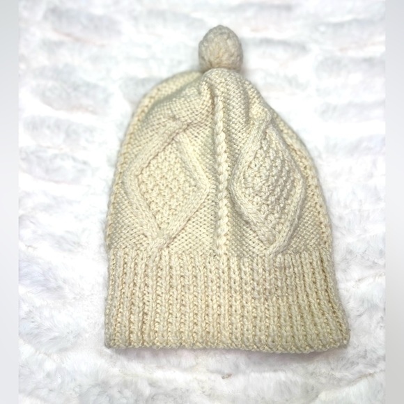 Kid Sized Irish Wool Standun Winter Hat Ivory- Warm - Picture 2 of 5